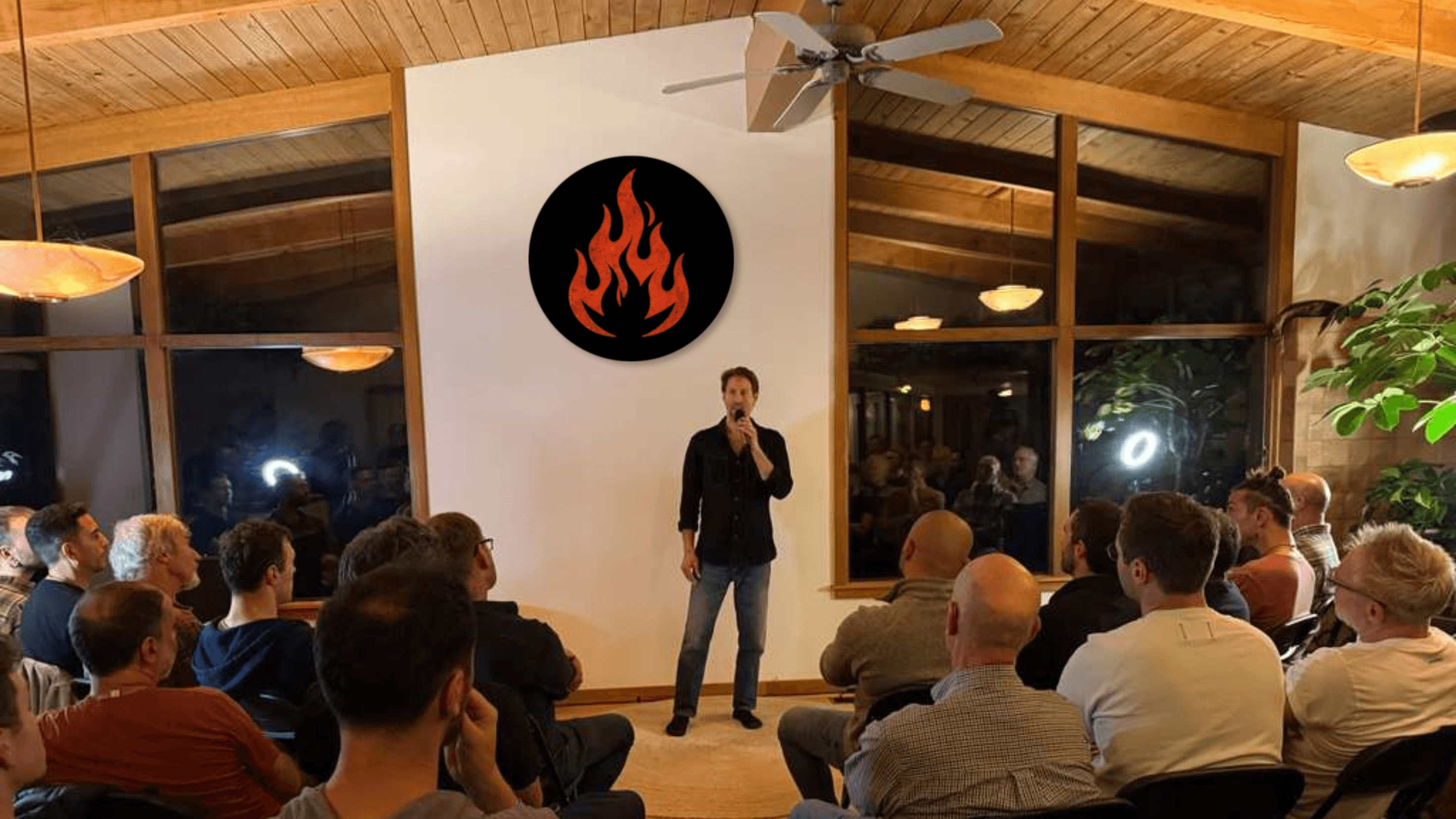 Man speaking on stage